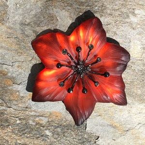 Magnificent Alexis Bittar Lucite Flower Brooch